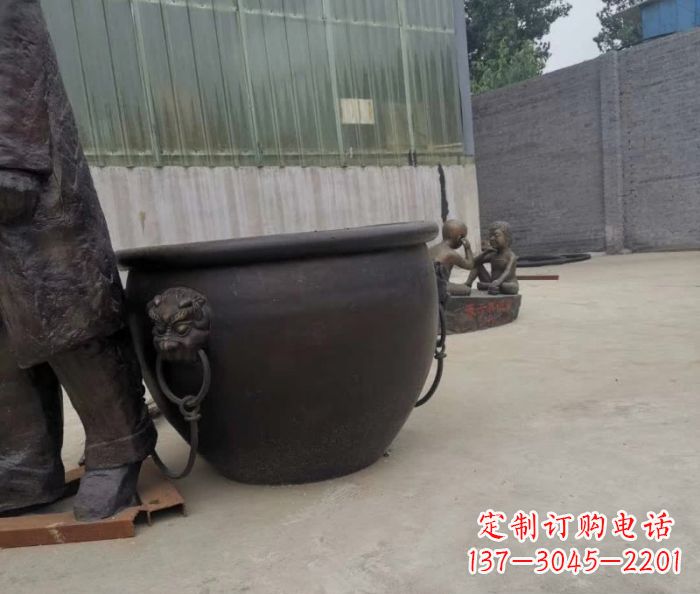 贵州水缸铜雕塑 (2)