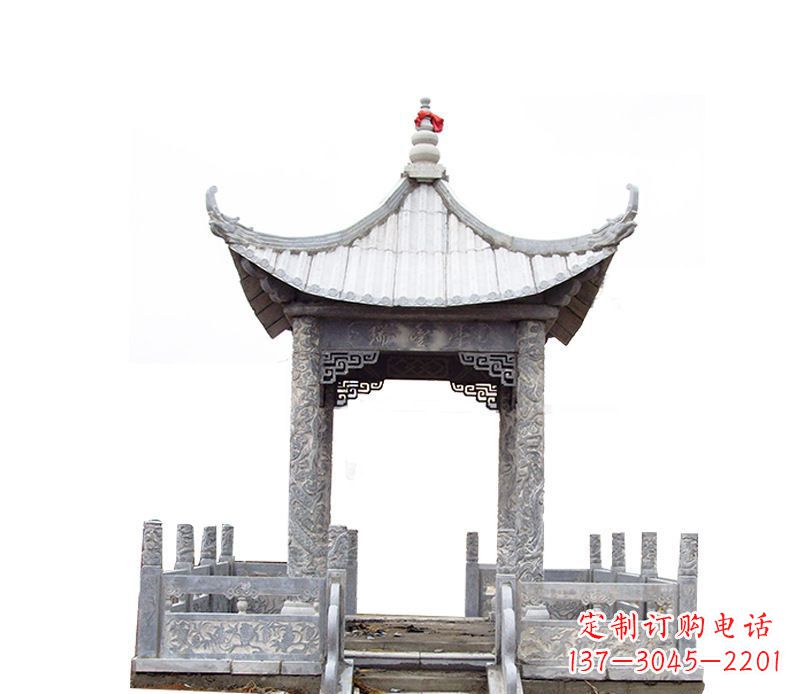 贵州四角仿古石凉亭石雕