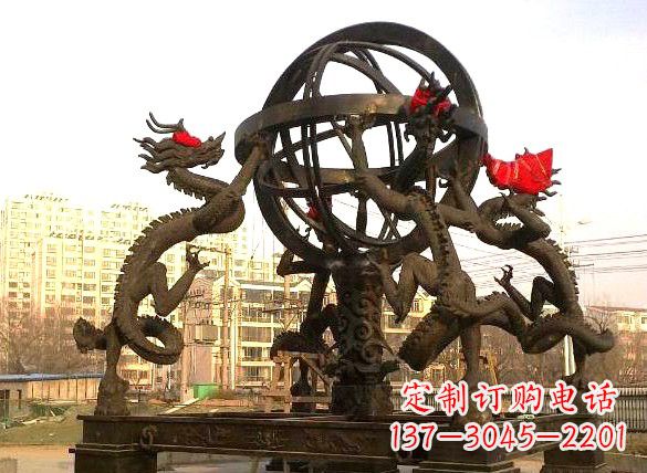 贵州四龙戏珠城市景观铜雕