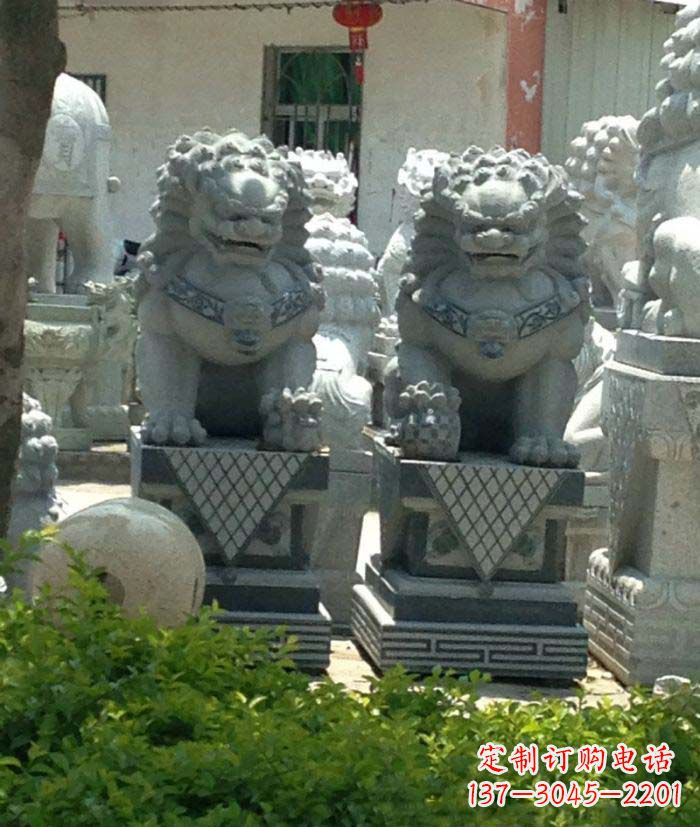 贵州寺庙景观仿古石狮子