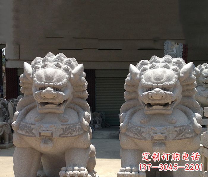 贵州寺庙景观仿古镇宅石狮子