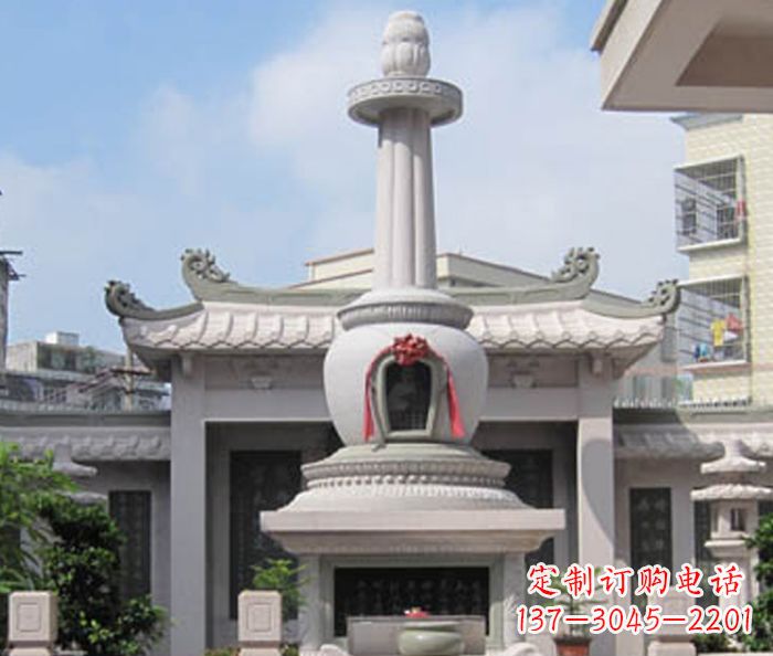 贵州寺庙景观舍利塔石雕 (4)