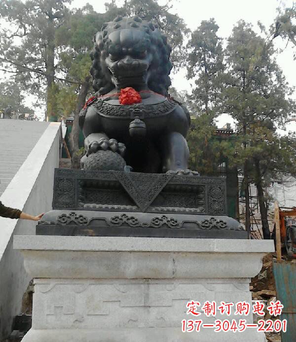 贵州寺庙狮子铜狮子雕塑