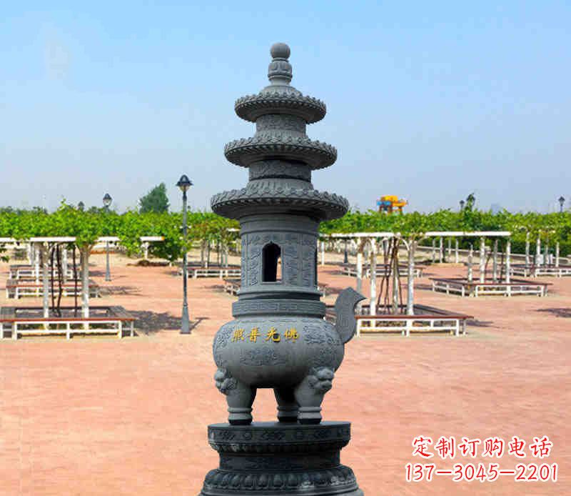 贵州寺庙塔铜雕香炉