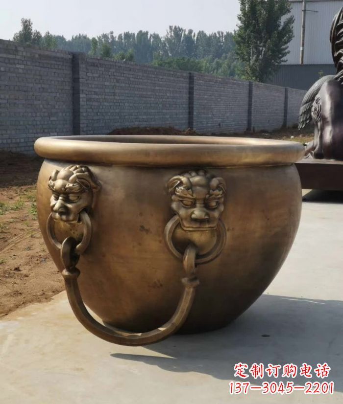 贵州寺庙铜雕水缸