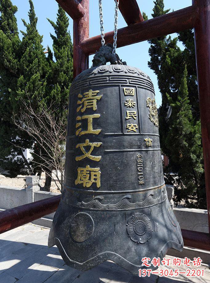贵州寺庙铜钟雕塑 (5)