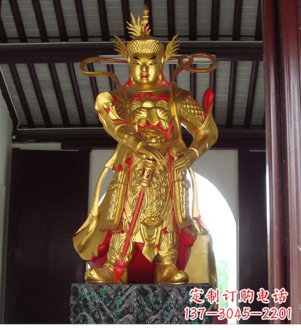 贵州寺庙韦陀菩萨铜雕