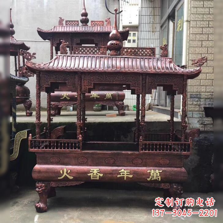 贵州寺庙香火香炉雕塑