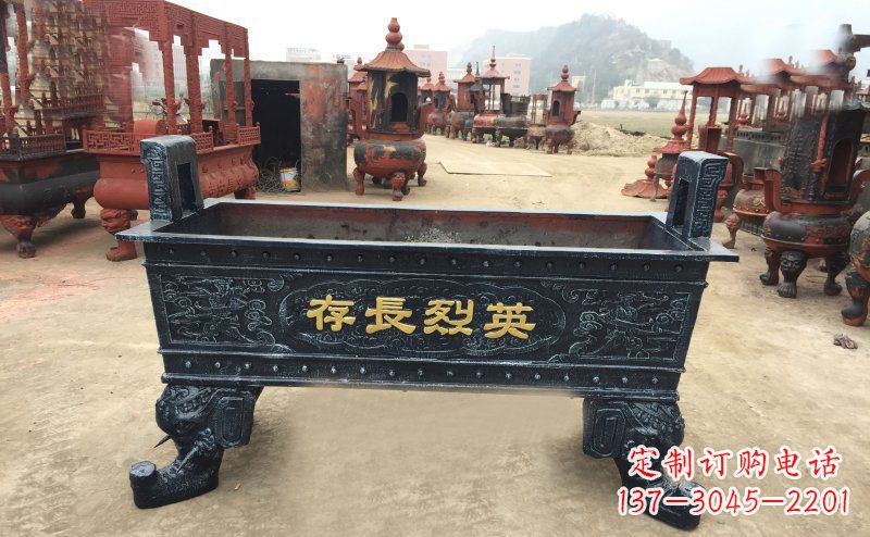 贵州寺庙香炉铜雕 (4)