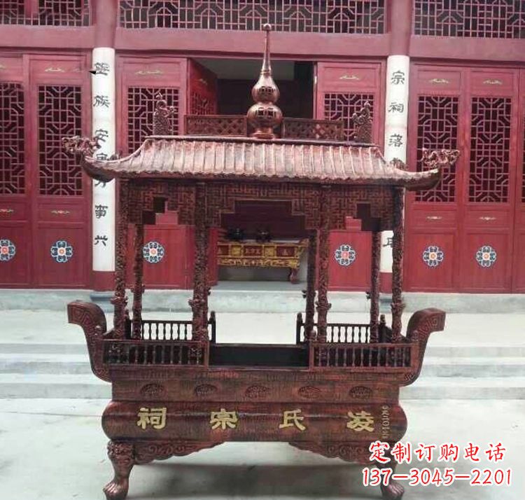 贵州寺庙香炉铜雕