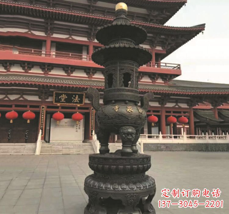 贵州寺庙香炉铜雕222