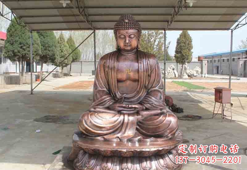 贵州寺庙铸铜如来佛像雕塑