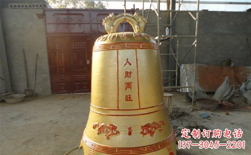 贵州寺庙铸铜钟雕塑