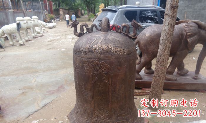 贵州寺庙铸铜钟铜雕 (3)