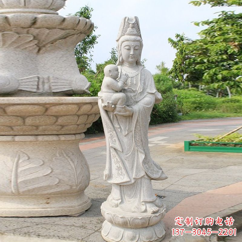 贵州送子观音汉白玉石雕