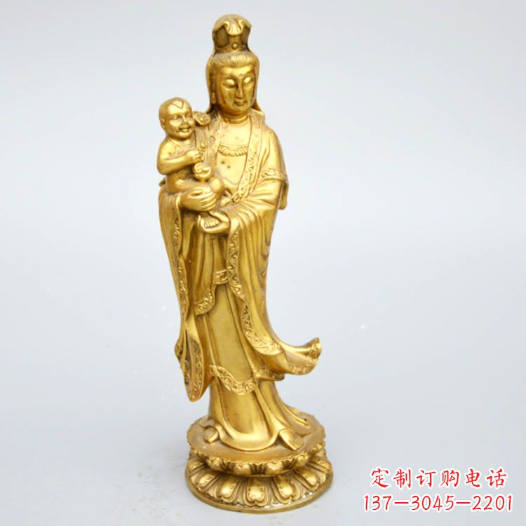 贵州送子观音铜雕