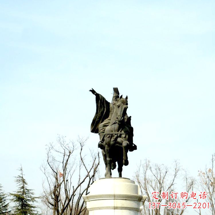 贵州隋文帝杨坚铜雕塑像
