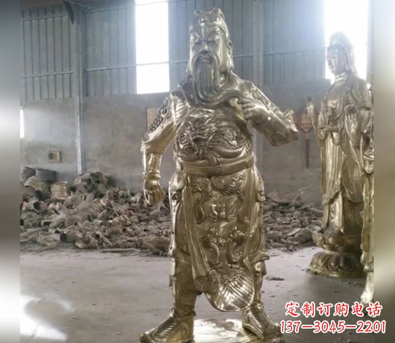 贵州提刀关公武财神铜雕