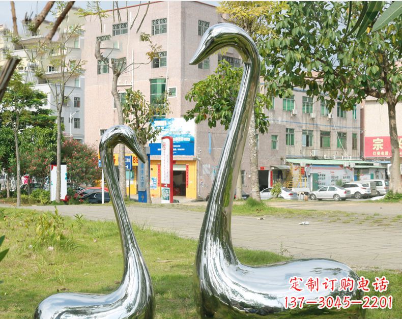贵州天鹅抽象不锈钢雕塑112
