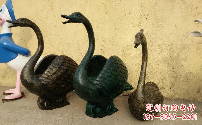 贵州天鹅动物铜雕 (3)