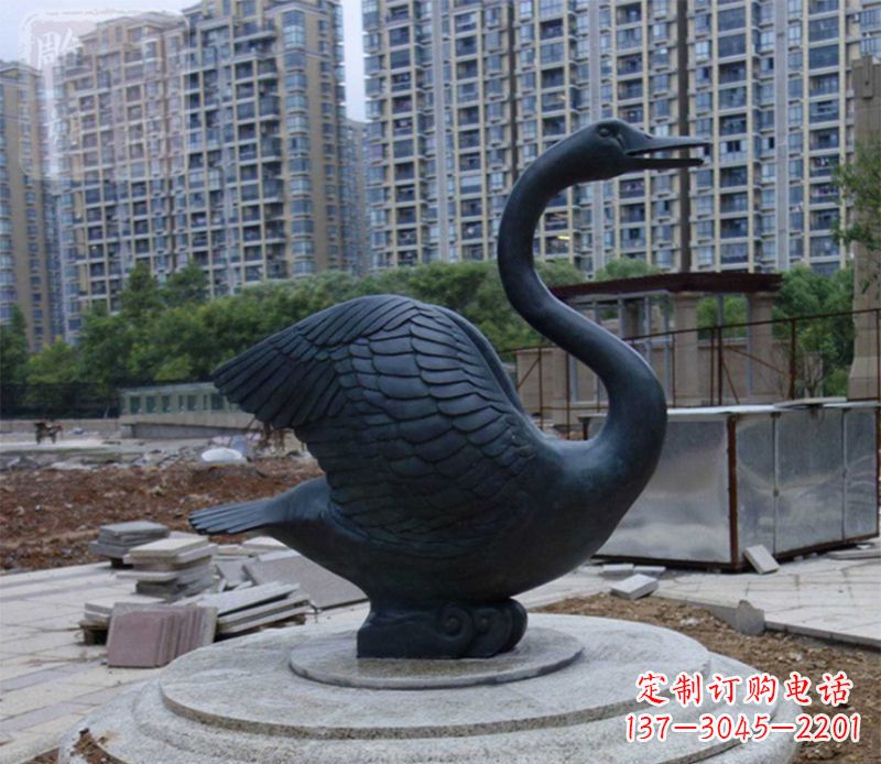 贵州天鹅动物铜雕