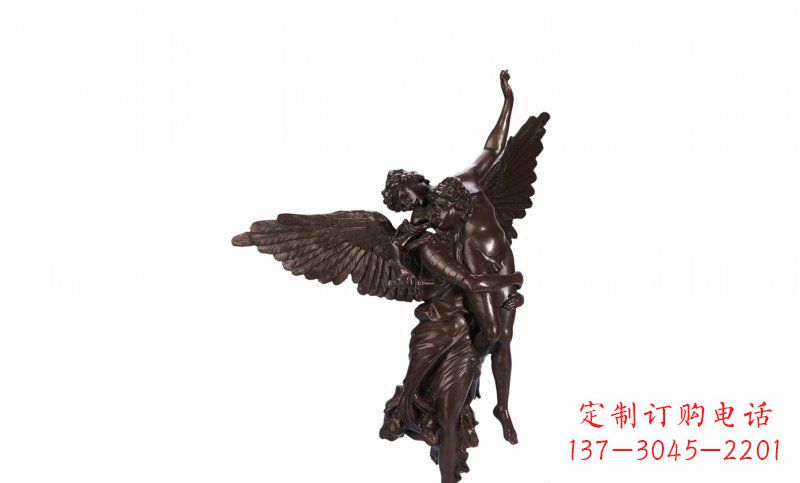 贵州天使玻璃钢仿铜人物雕塑