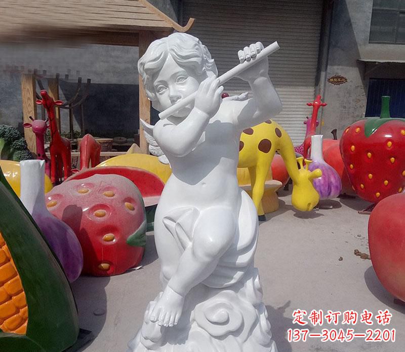 贵州天使吹笛人物石雕