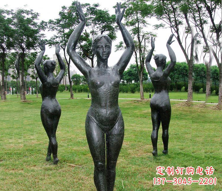 贵州跳芭蕾舞的女孩铜雕
