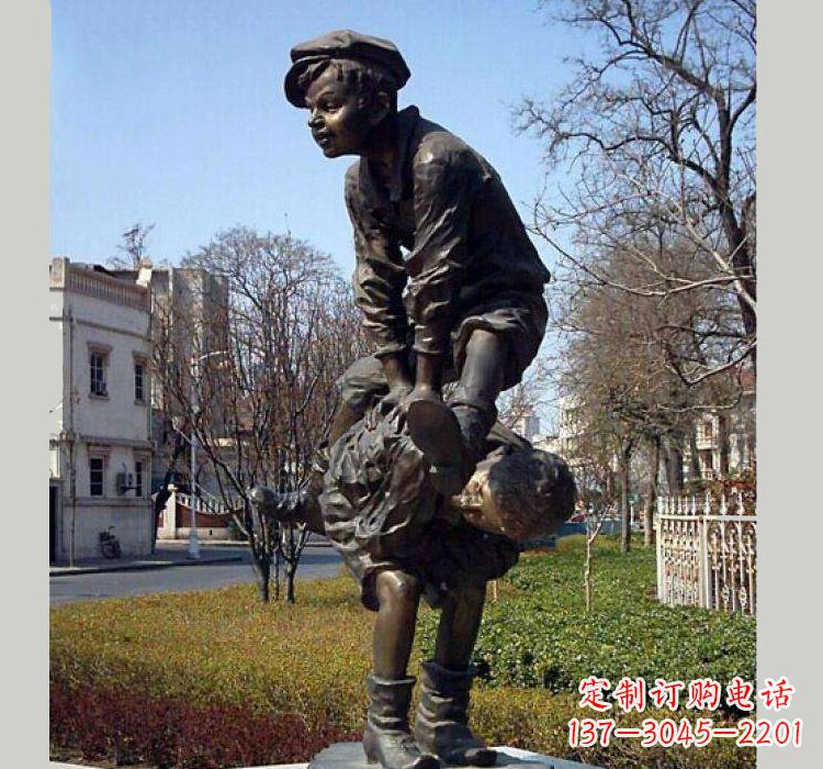贵州跳山羊人物铜雕