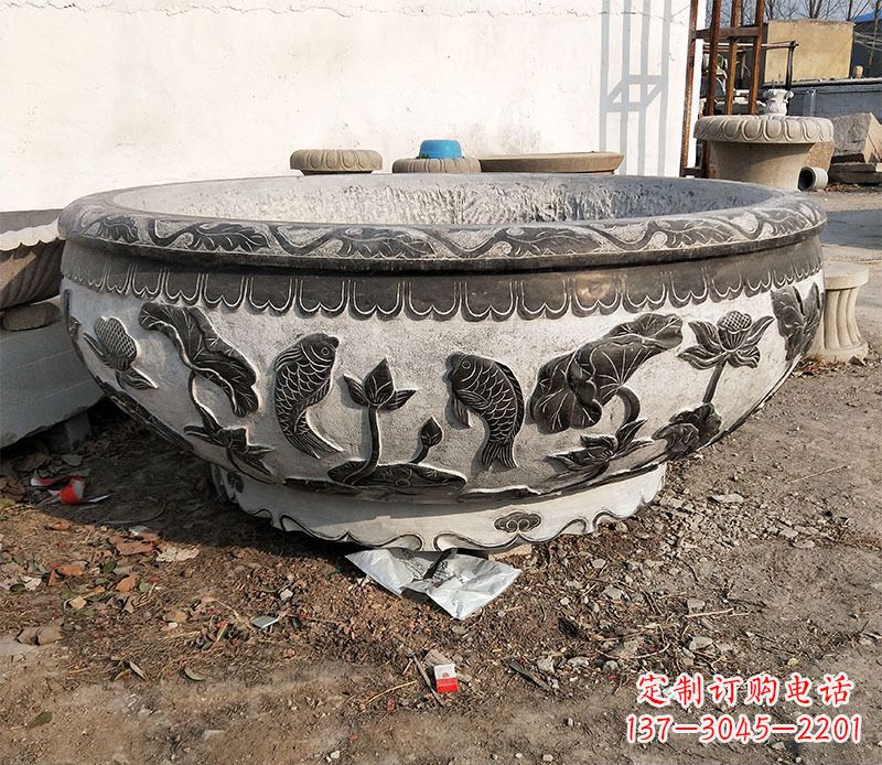 贵州庭院水缸景观石雕
