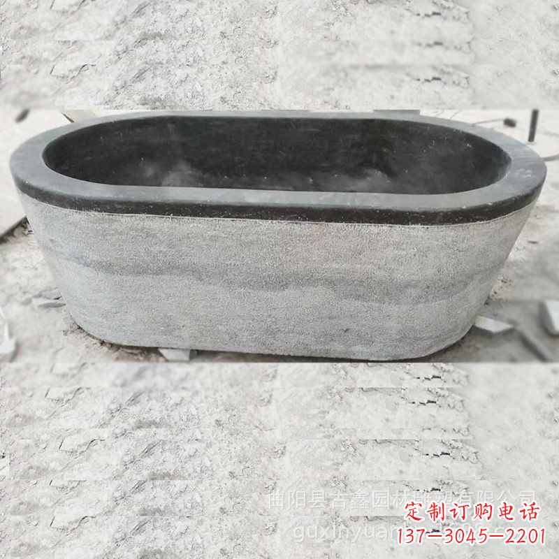 贵州庭院养鱼石雕水槽