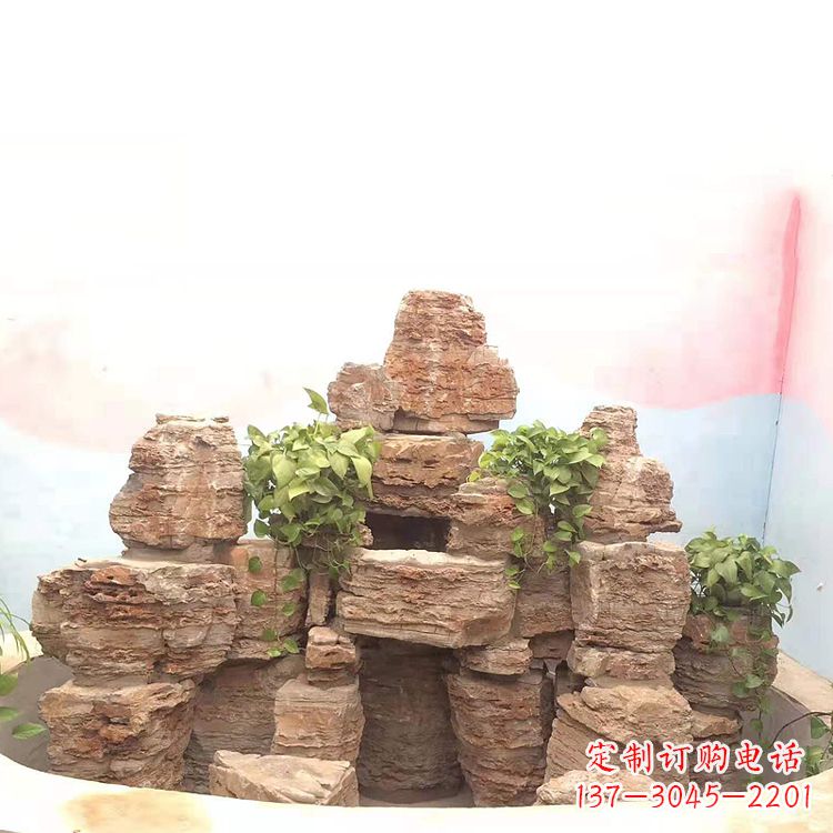 贵州庭院园林假山鱼池