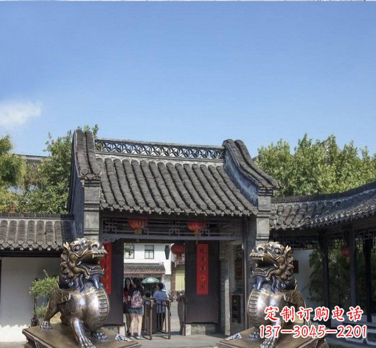 贵州铜雕北京狮子庭院动物雕塑