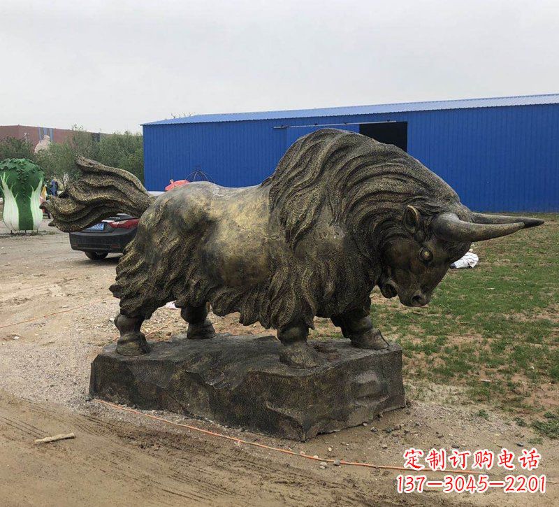 贵州铜雕奔牛雕塑