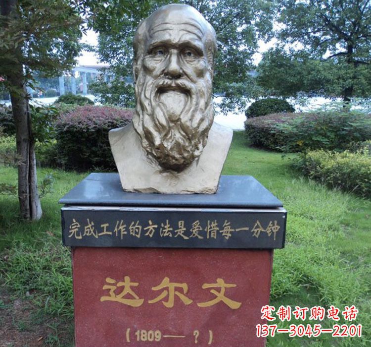 贵州铜雕达尔文头像雕塑