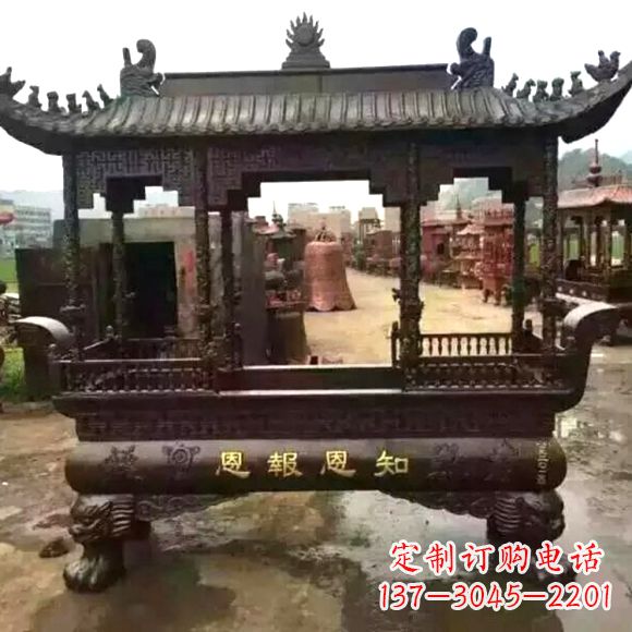 贵州铜雕纯铜香炉