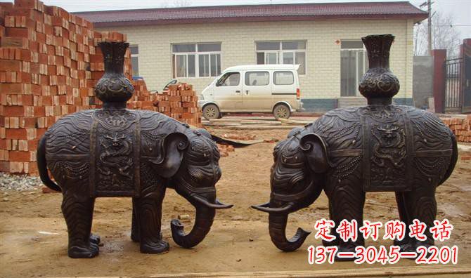贵州铜雕大象公园动物雕塑
