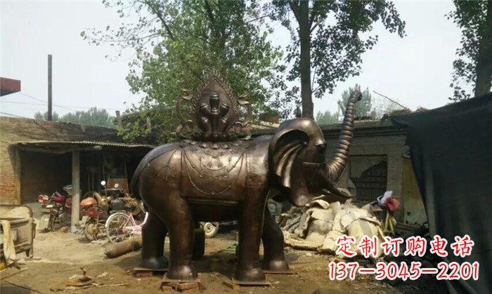 贵州铜雕大象平安吉祥公园动物雕塑