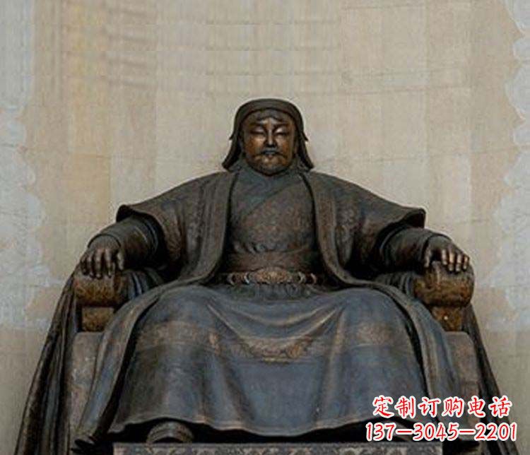 贵州铜雕大型成吉思汗雕塑