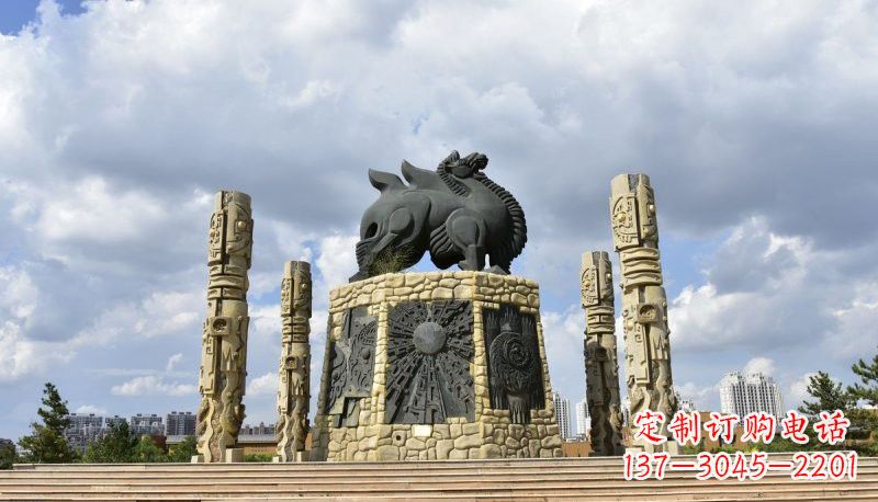 贵州铜雕大型骆驼广场动物雕塑