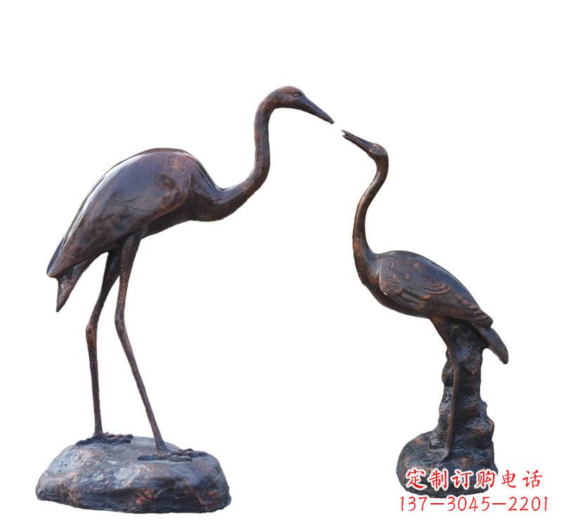 贵州铜雕动物仙鹤