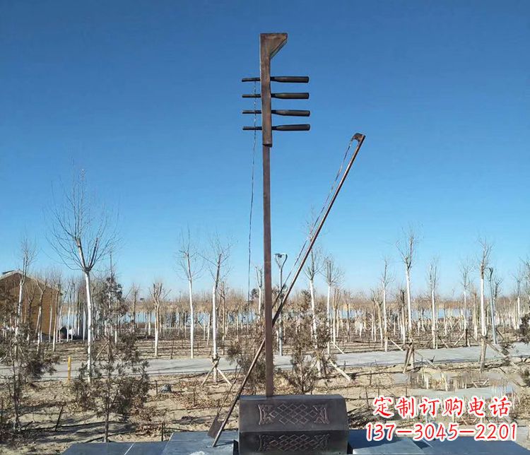 贵州铜雕二胡景观雕塑