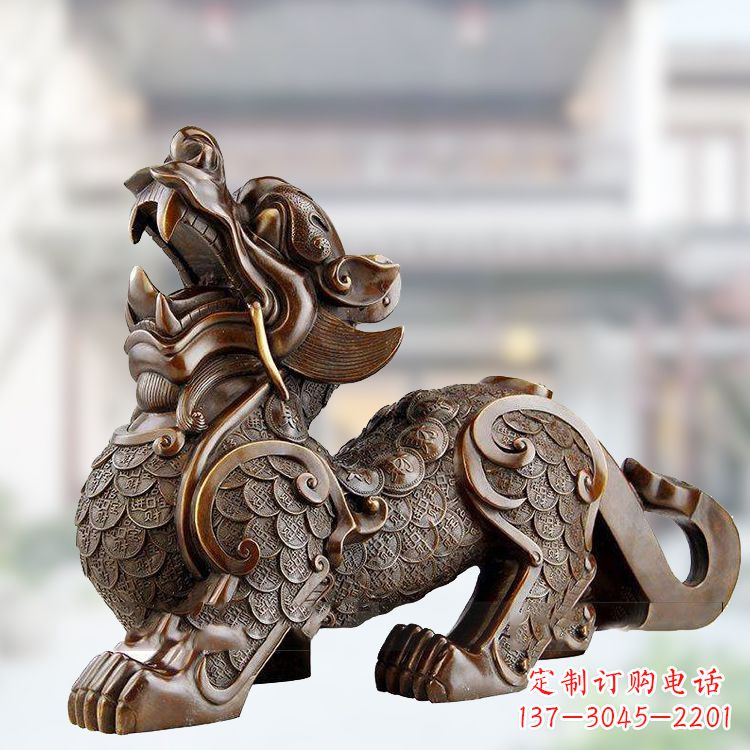 贵州铜雕仿古辟邪貔貅