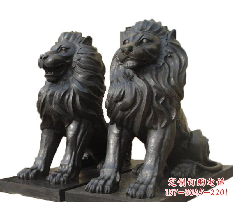 贵州铜雕古代神兽狮子雕塑
