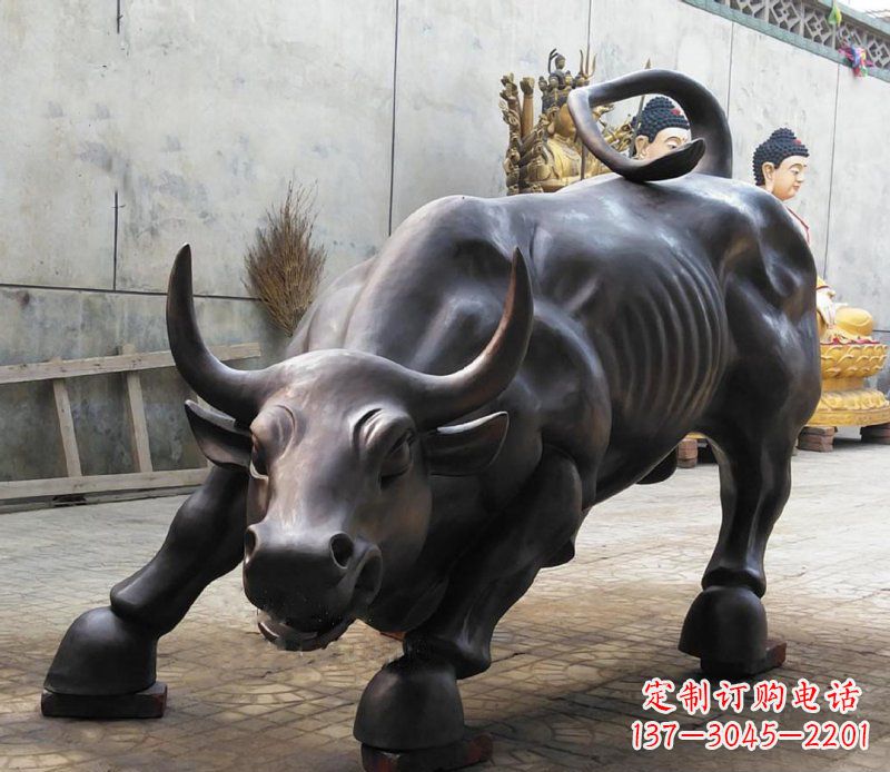贵州铜雕广场华尔街动物牛 (2)