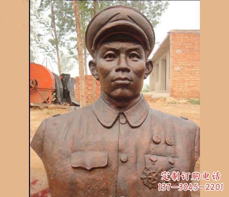 贵州铜雕广场军人胸像雕塑