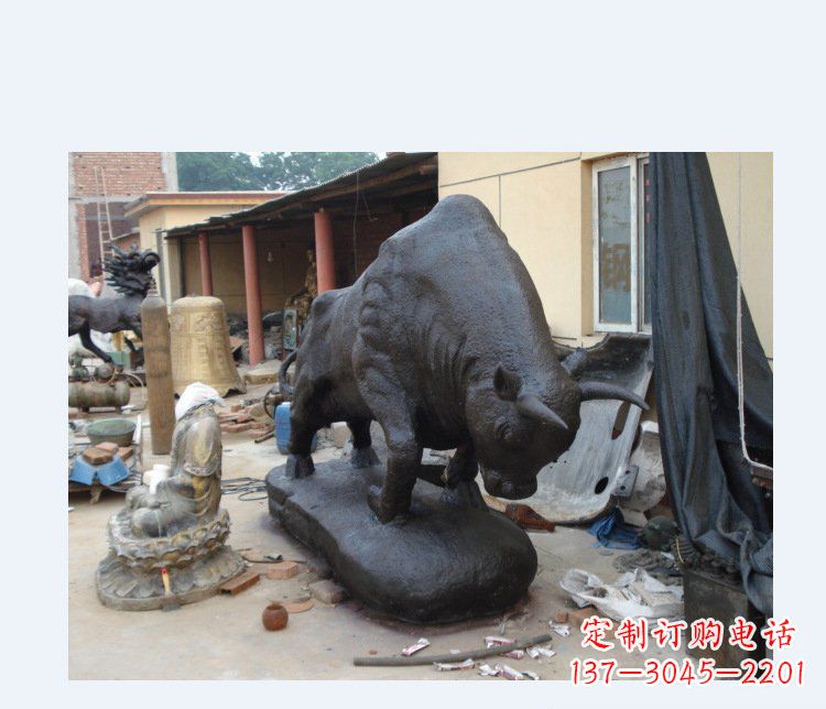 贵州铜雕广场水牛动物雕塑