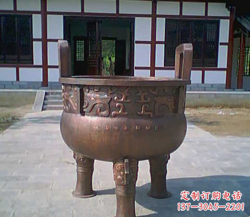 贵州铜雕广场圆形香炉