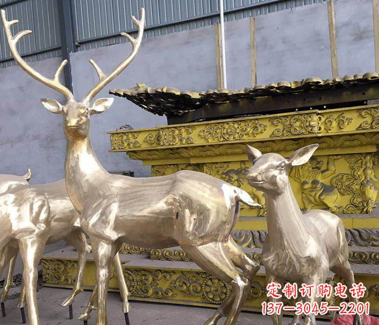 贵州铜雕户外动物小鹿雕塑