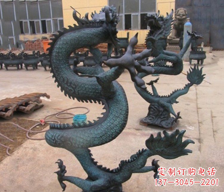 贵州铜雕户外装饰神龙雕塑摆件